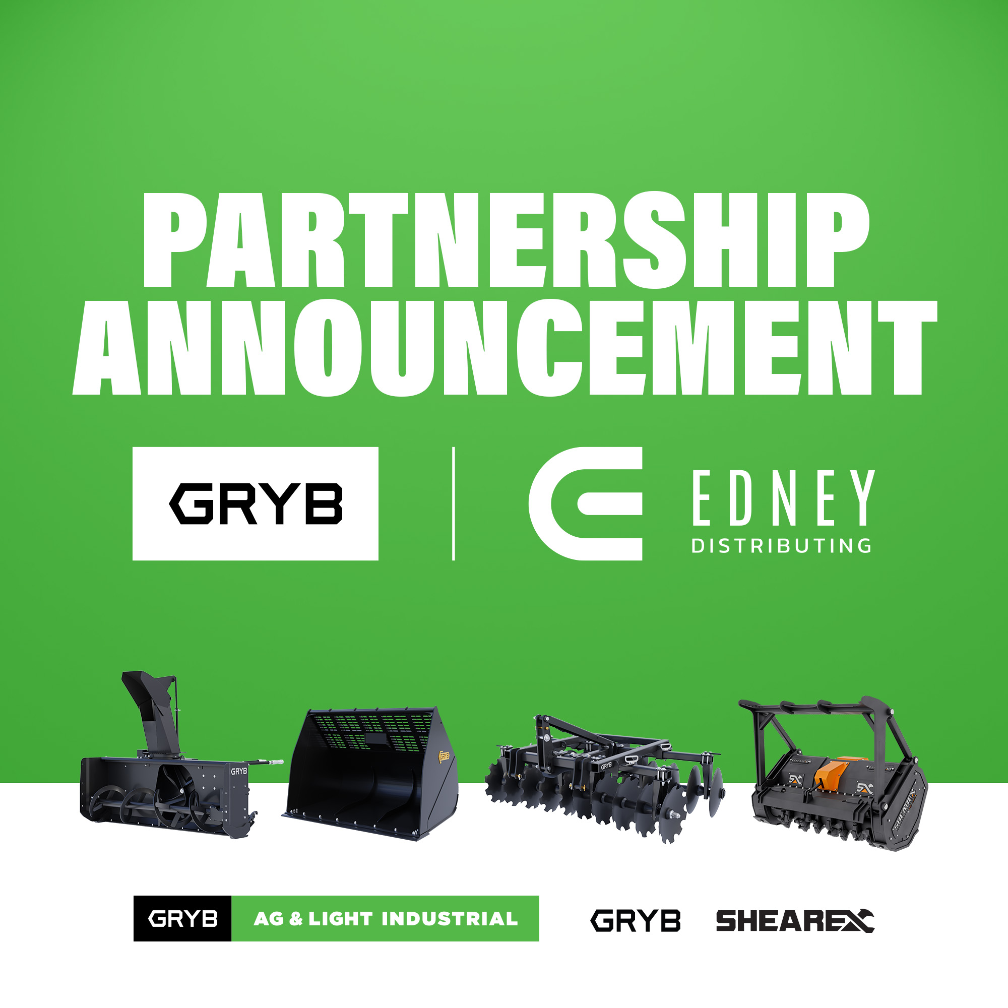 GRYB Ag & Light Industrial Partners with Edney Distributing Co. to Expand U.S. Reach